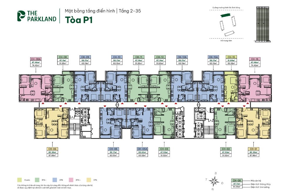 Mặt bằng thiết kế The Parkland Imperia Ocean Park 2 tối ưu không gian sống hiện đại