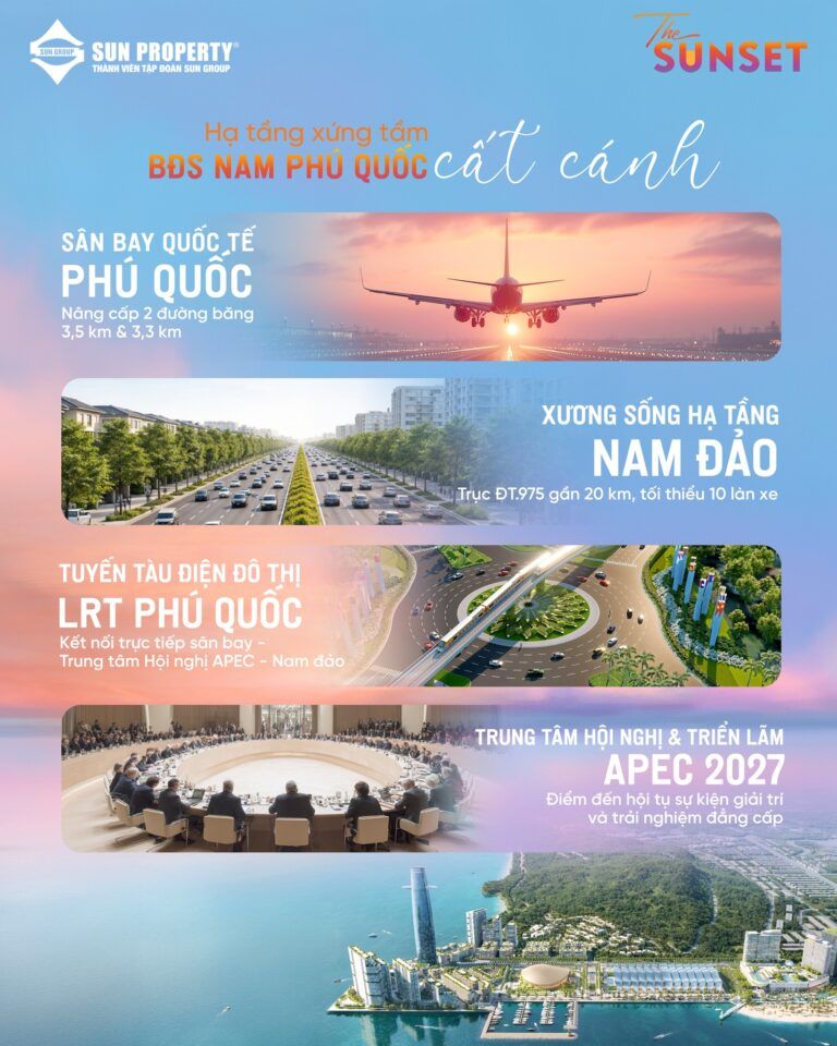Đường đến The Sunset Phú Quốc tạo hành trình thuận tiện lên đỉnh đồi hoàng hôn