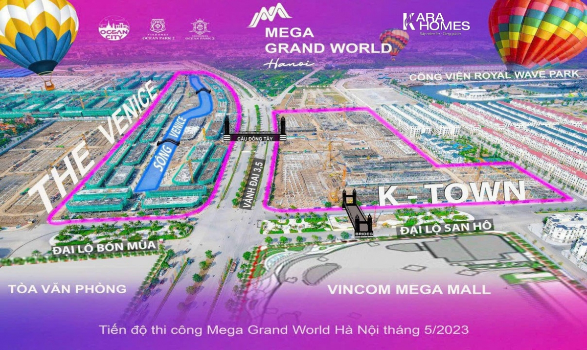 2 phân khu Mega Grand World Hà Nội