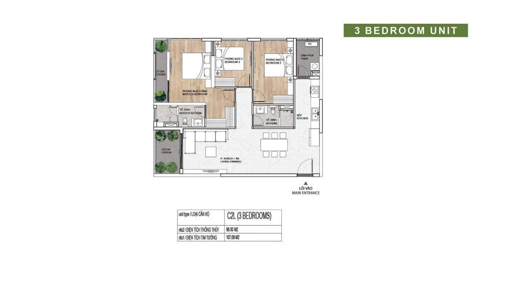 Bán căn hộ 3 Phòng ngủ Ambience Gamuda Hải Phòng