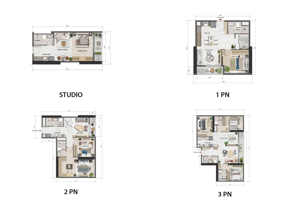 Cho thuê căn hộ 2 Phòng ngủ Chung cư Masteri Sky Quarter