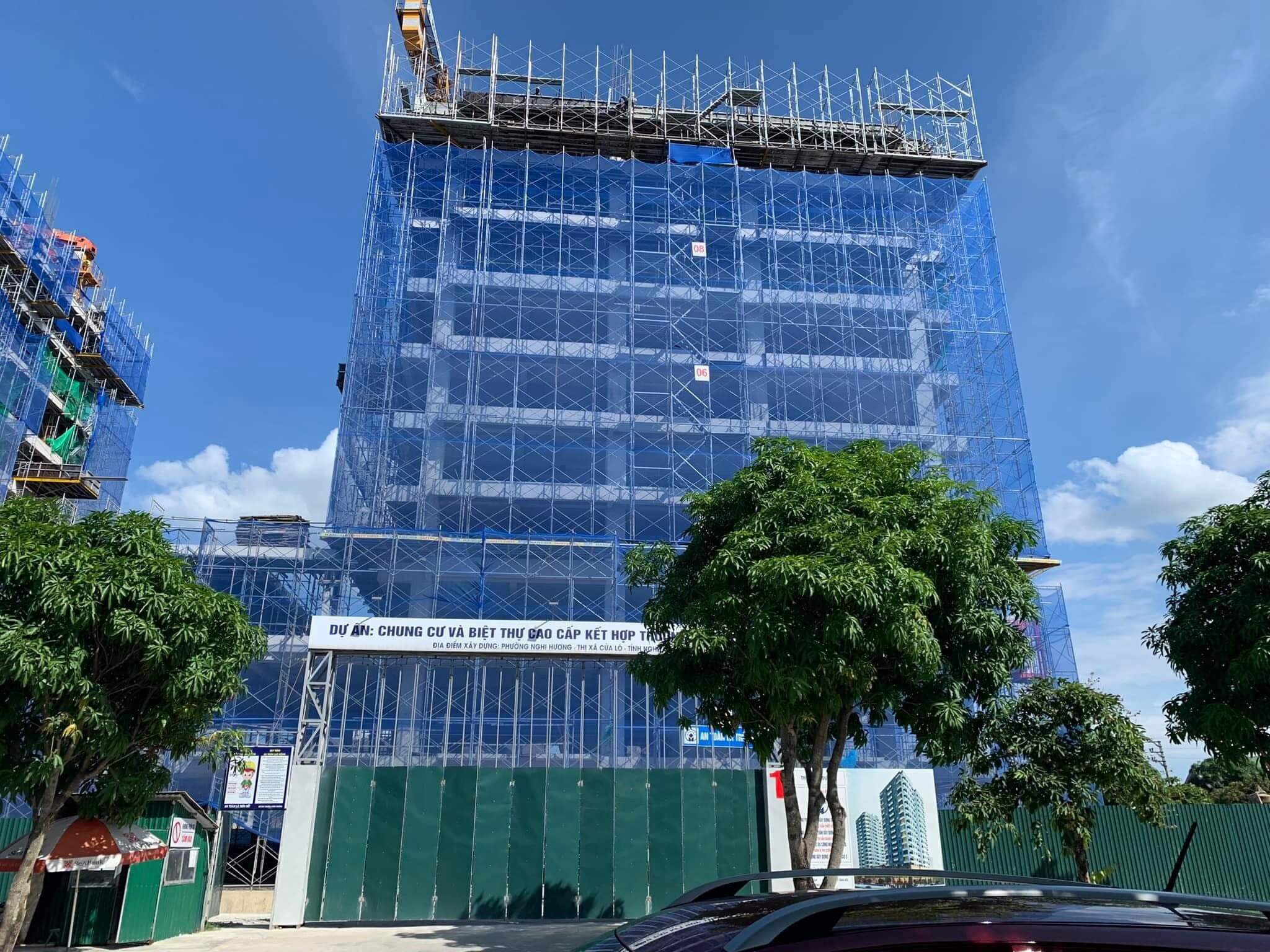 Tiến độ xây dựng dự án Pearl Residence Cửa Lò - Hình ảnh mới nhất