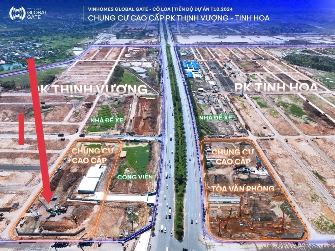 Tiến độ xây dựng Masteri Sky Avenue Vinhomes Global Gate Cổ Loa
