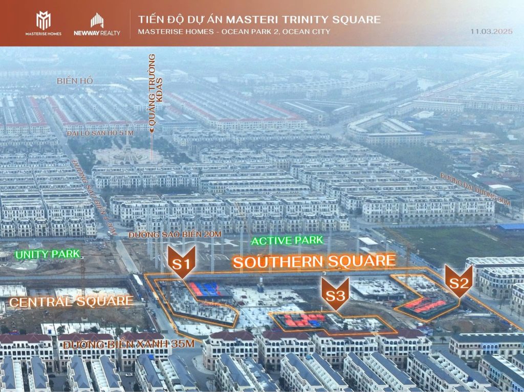 Tiến độ xây dựng Masteri Trinity Square Ocean Park 2 Hưng Yên