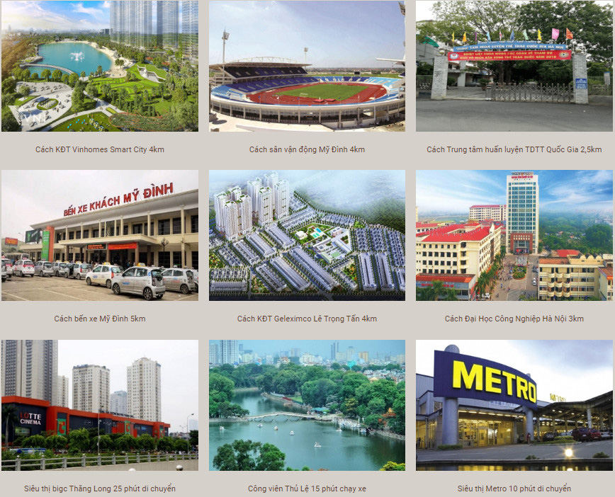 Tiện ích ngoại khu Hud Melinh Central