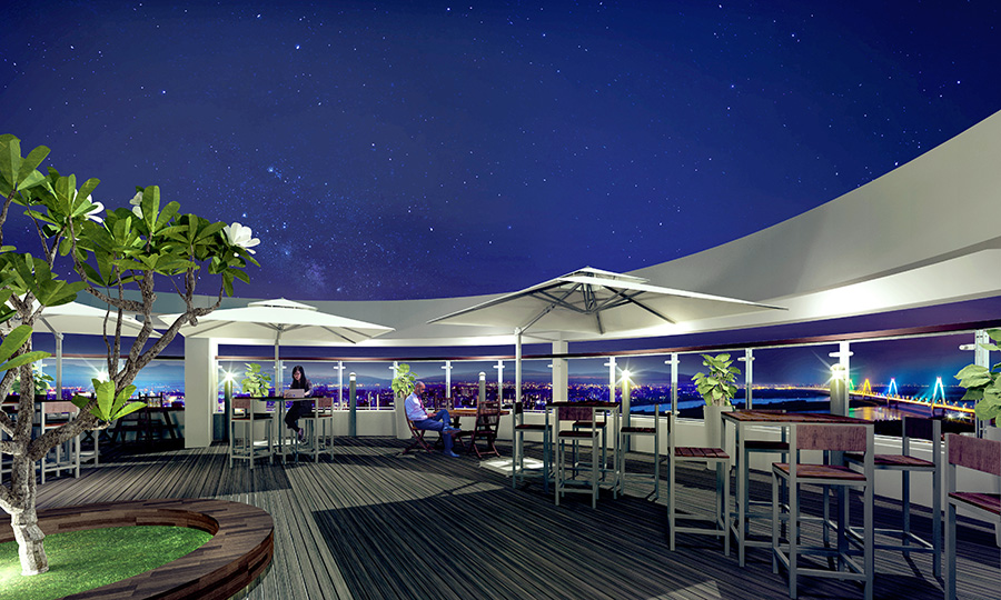 Tiện ích quán cafe tại chung cư Tây Hồ Riverview