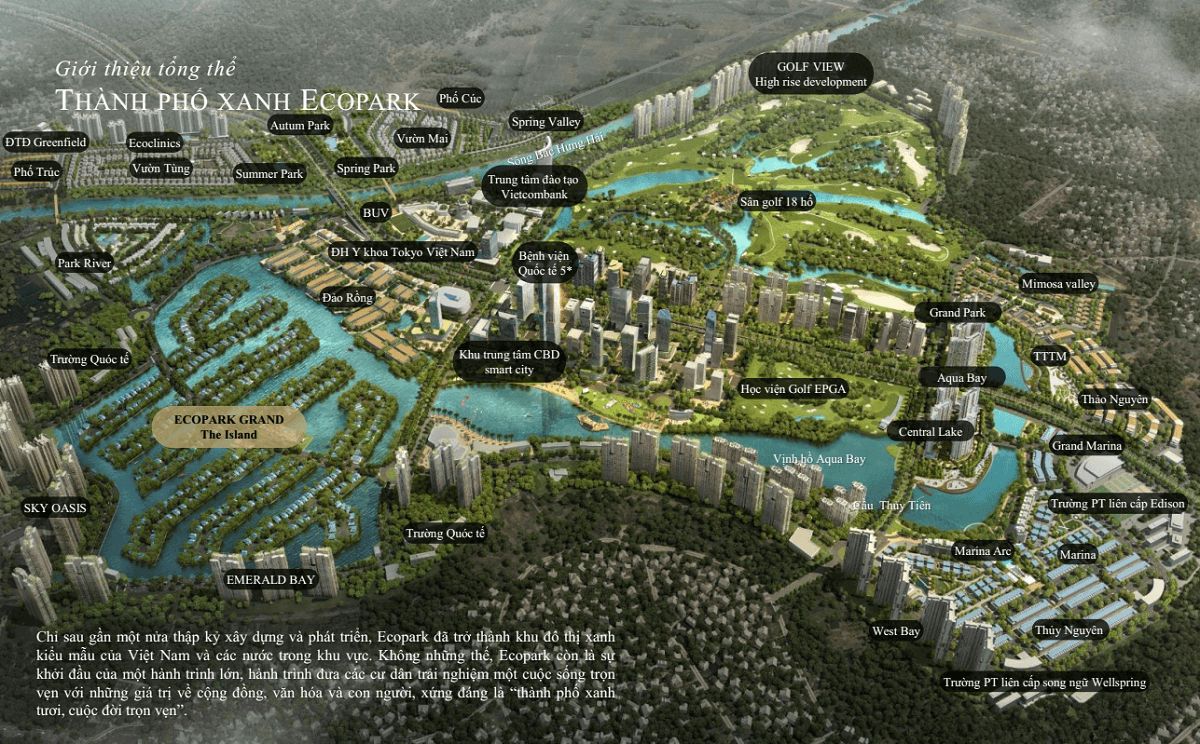 Tổng quan Ecopark Văn Giang và bức tranh đại đô thị sinh thái tỷ đô phía Đông Nam