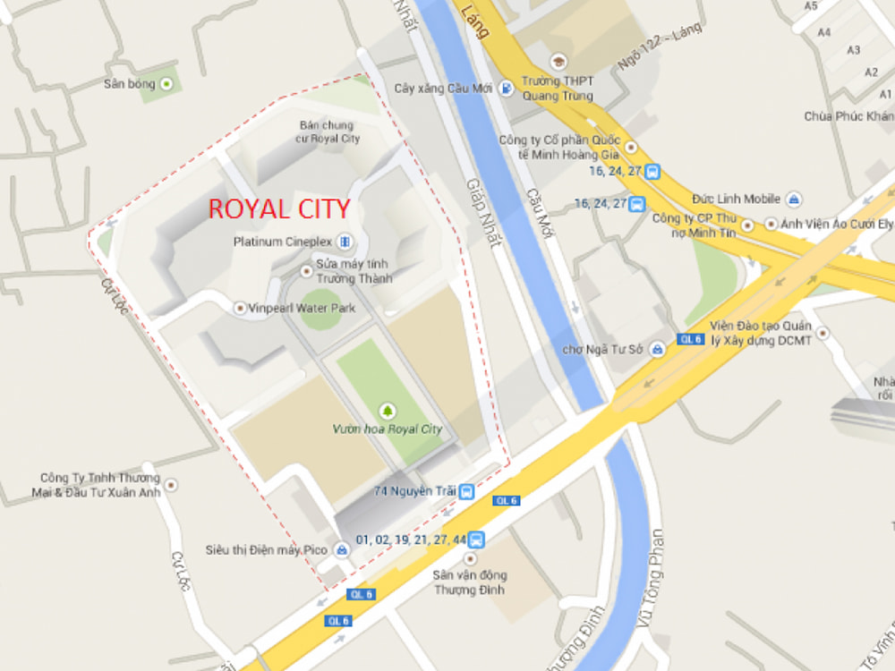 Đường đến Vinhomes Royal City