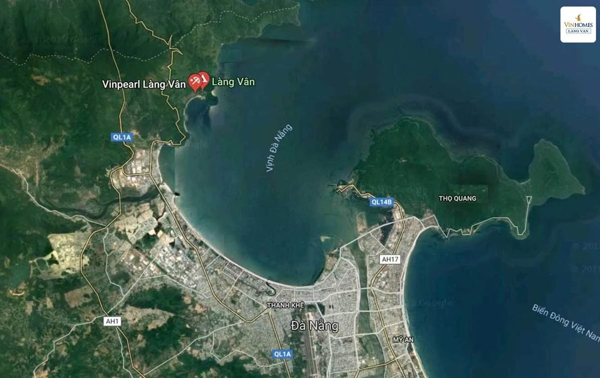 Vị trí Vinhomes Hải Vân Bay điểm giao hòa giữa thiên nhiên và trung tâm du lịch Đà Nẵng