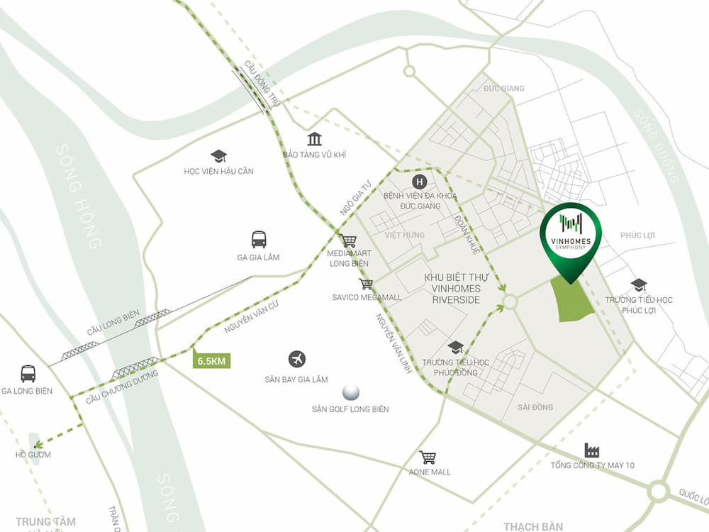 Vị trí Vinhomes Riverside