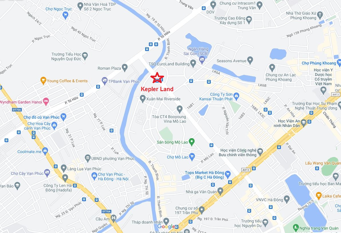 Vị trí Tháp đôi Kepler Land TSQ Mỗ Lao 