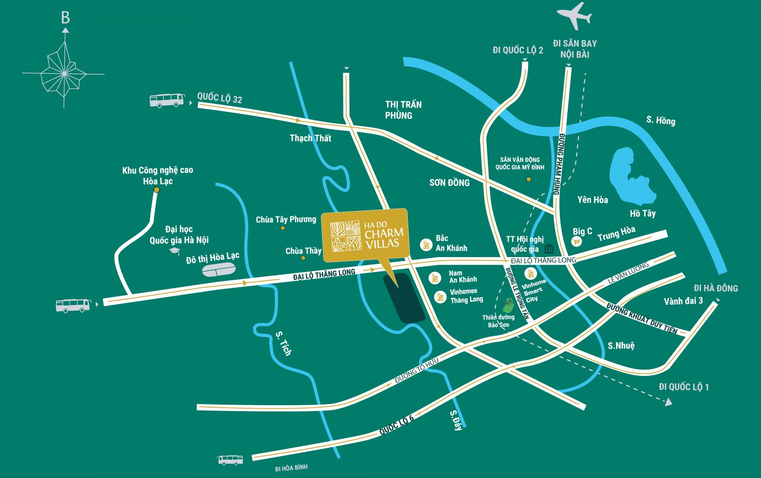 vị trí dự án Hado Charm Villas