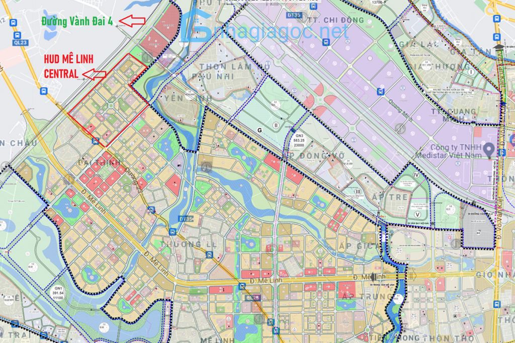 Vị trí dự án HUD Mê Linh Central ở đâu?