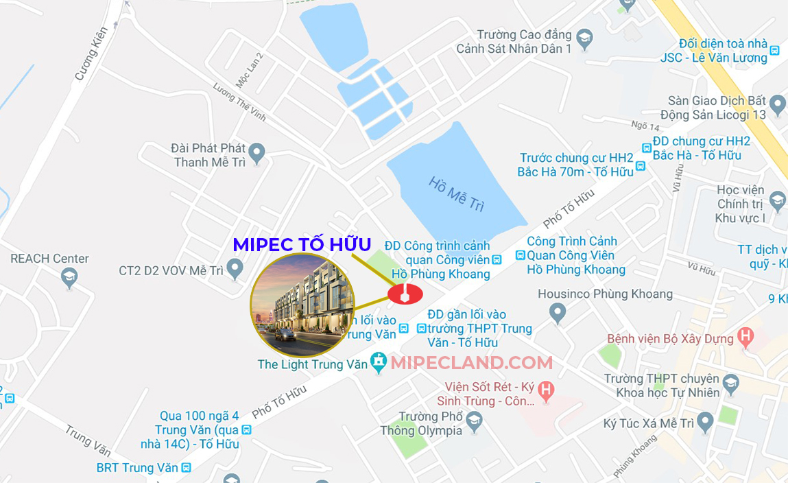 Mặt bằng thiết kế Mipec Tố Hữu