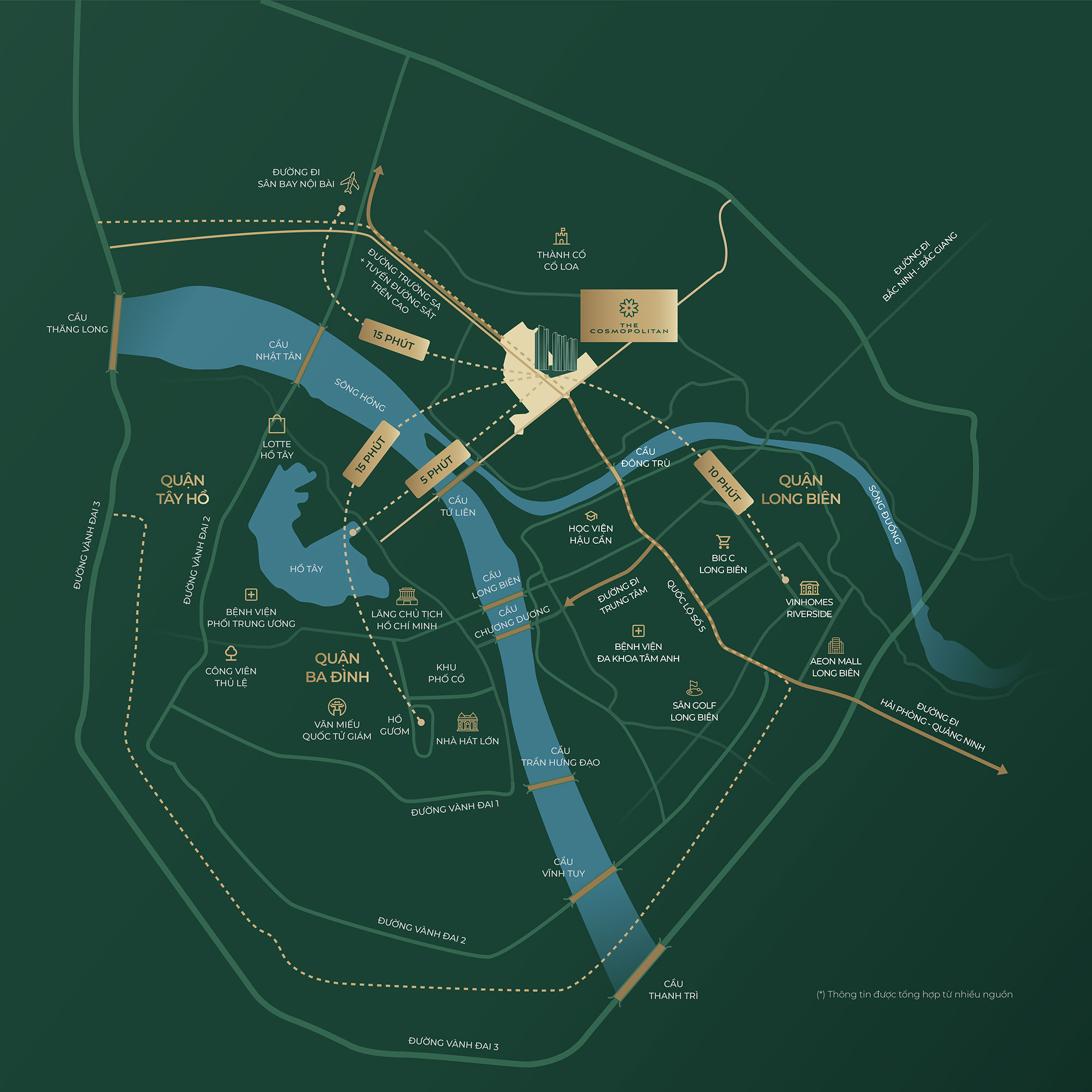 Vị trí The Cosmopolitan Vinhomes Global Gate Cổ Loa 
