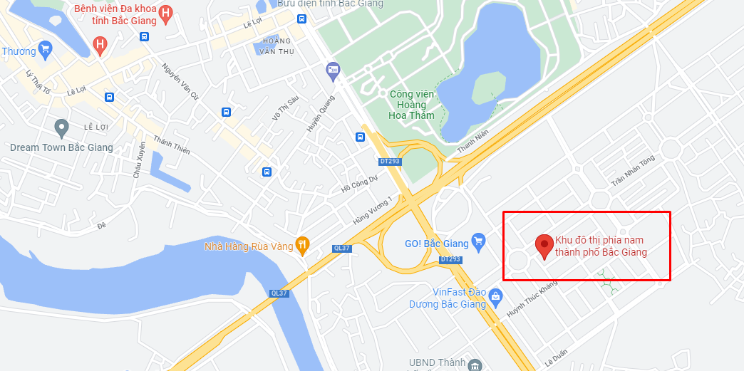vị trí luxora bắc giang