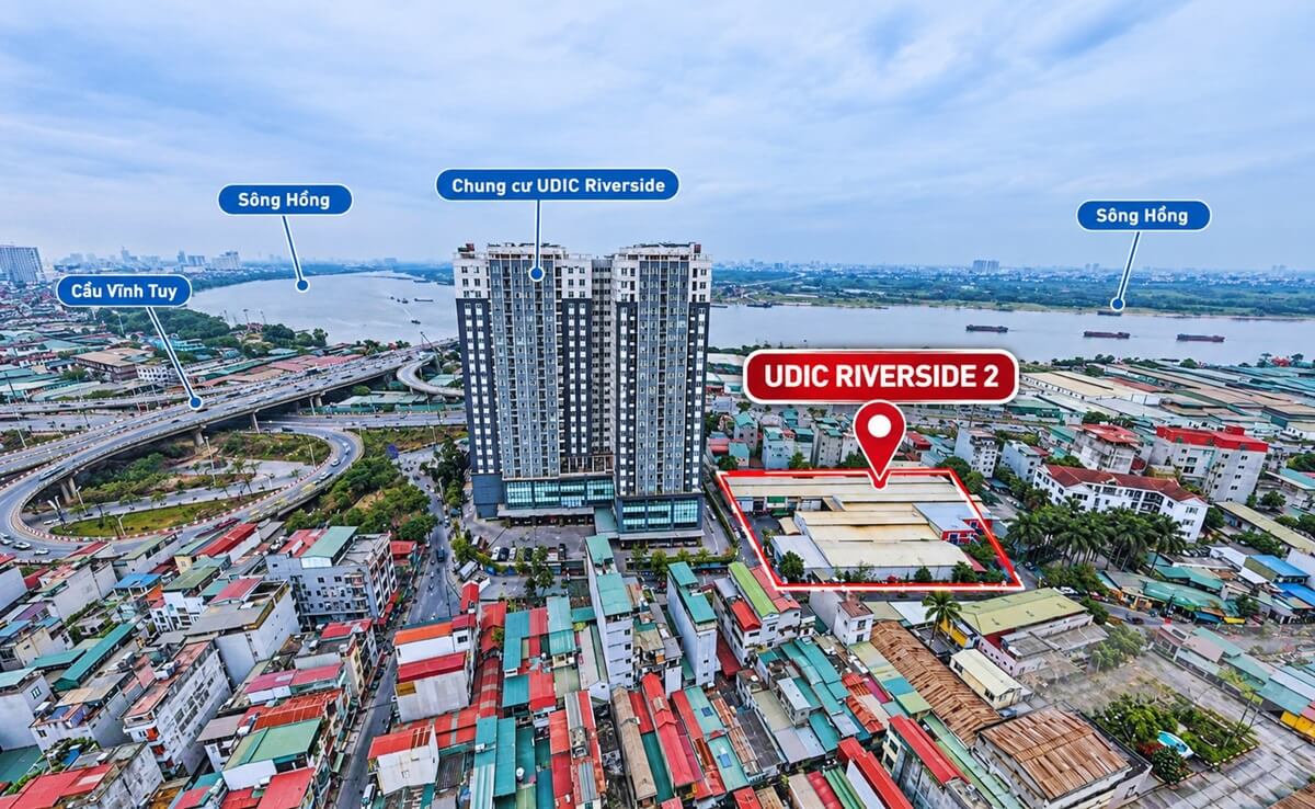 Vị trí UDIC Riverside 2 Vĩnh Tuy