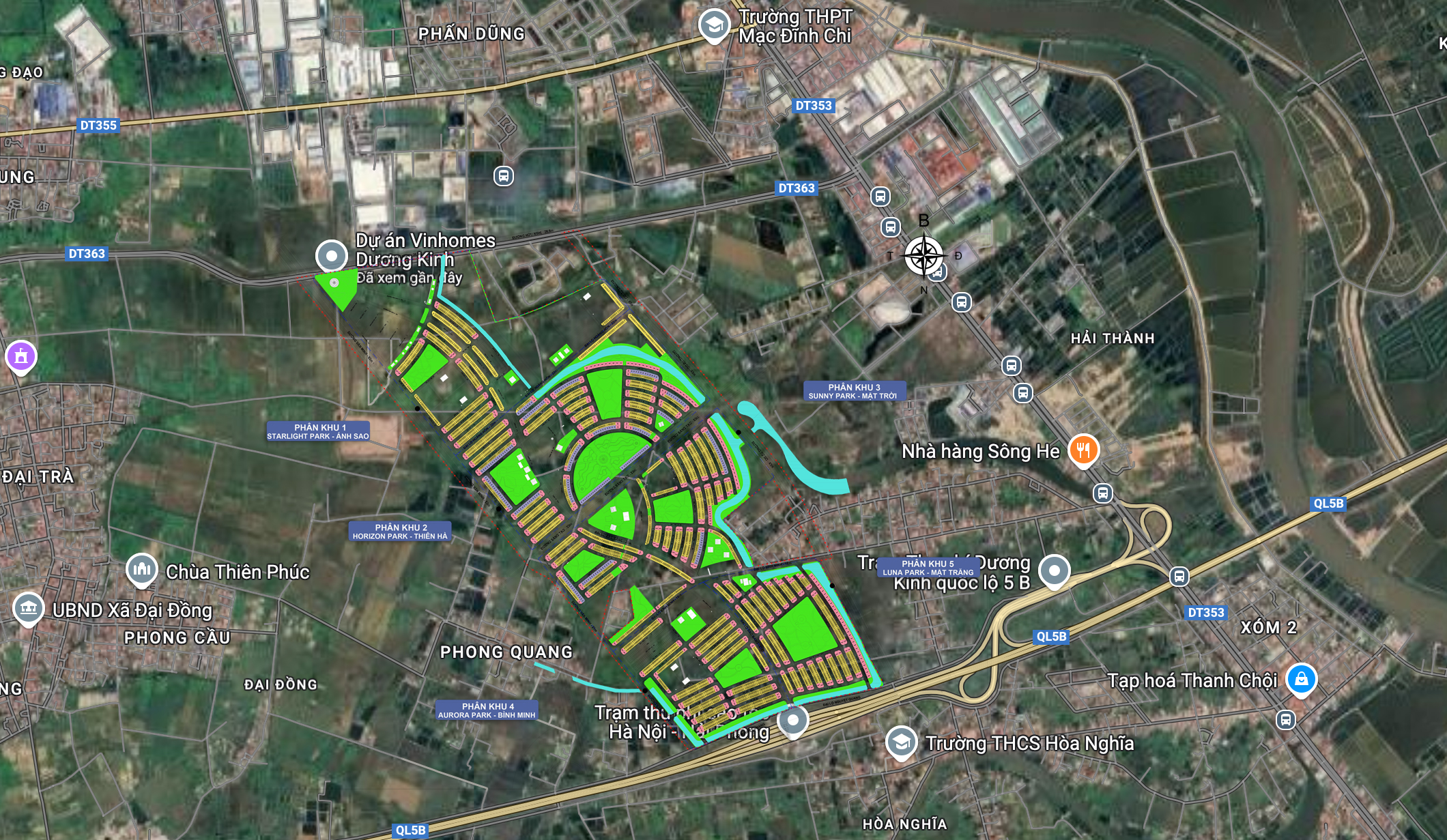 Đường đến Vinhomes Golden City Dương Kinh 