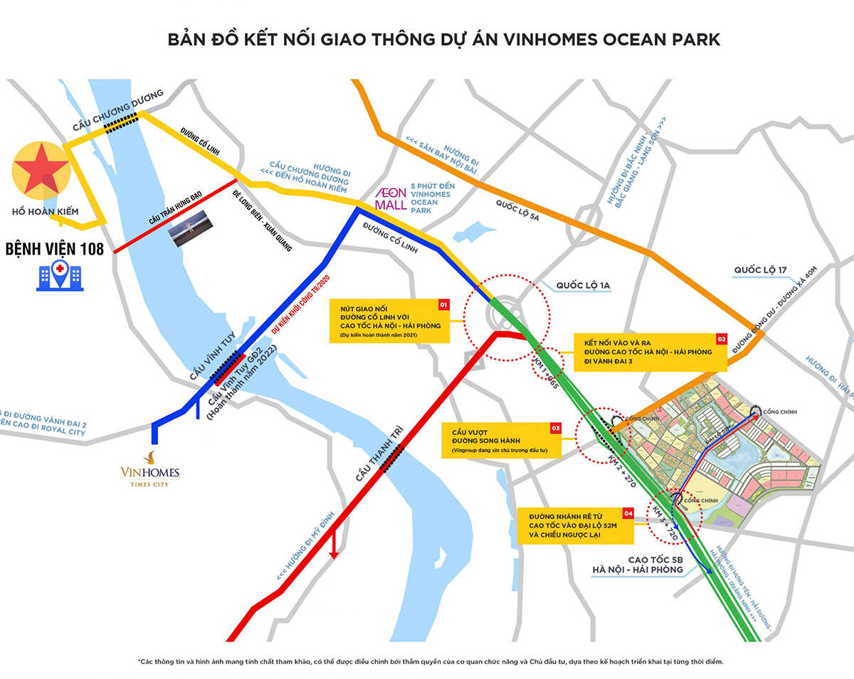 Đường đến dự án The Senique Hà Nội Ocean Park Gia Lâm