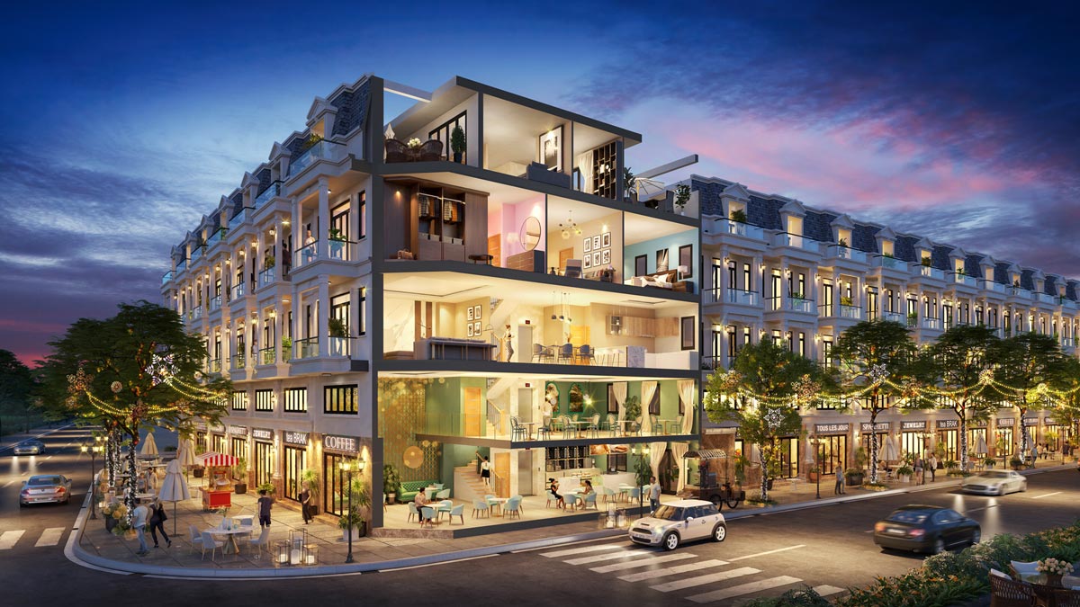 Cho thuê nhà phố shophouse khu ÁNH SAO - Starlight Park Vinhomes Golden City Dương Kinh