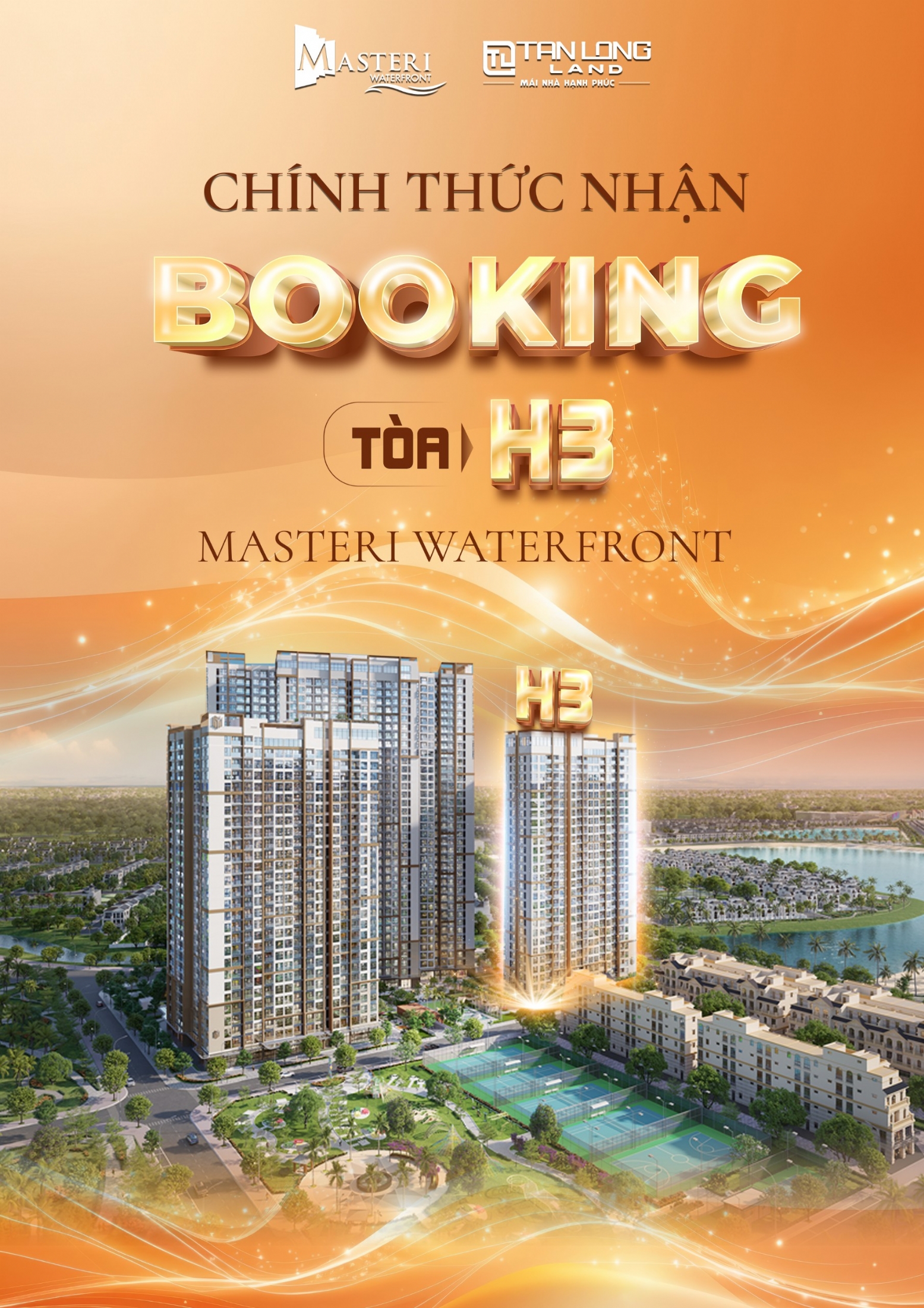 Chính thức nhận booking tòa H3 Masteri Waterfront 