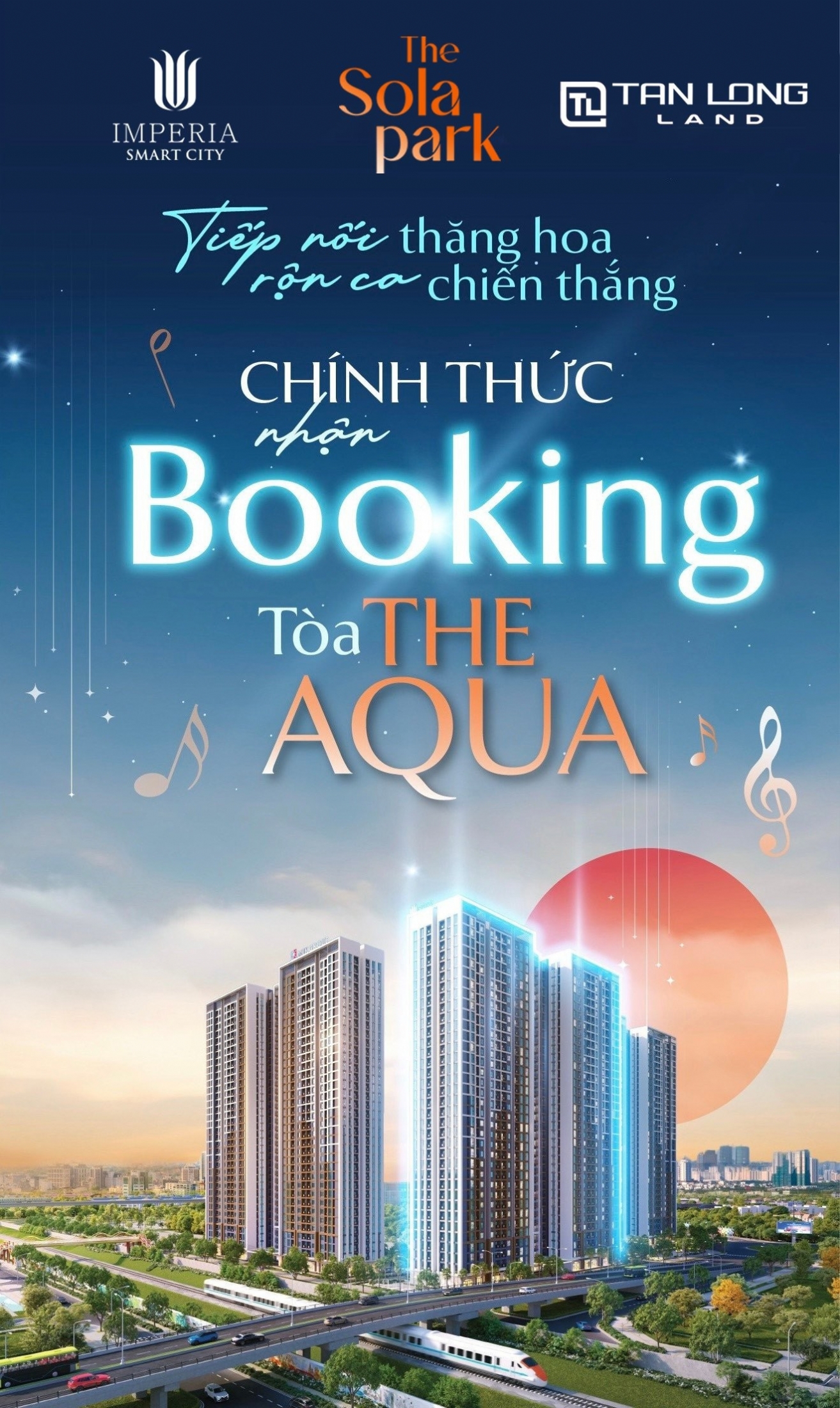 Chính thức mở booking tòa G2 The Aqua The Sola Park Imperia Smart City 