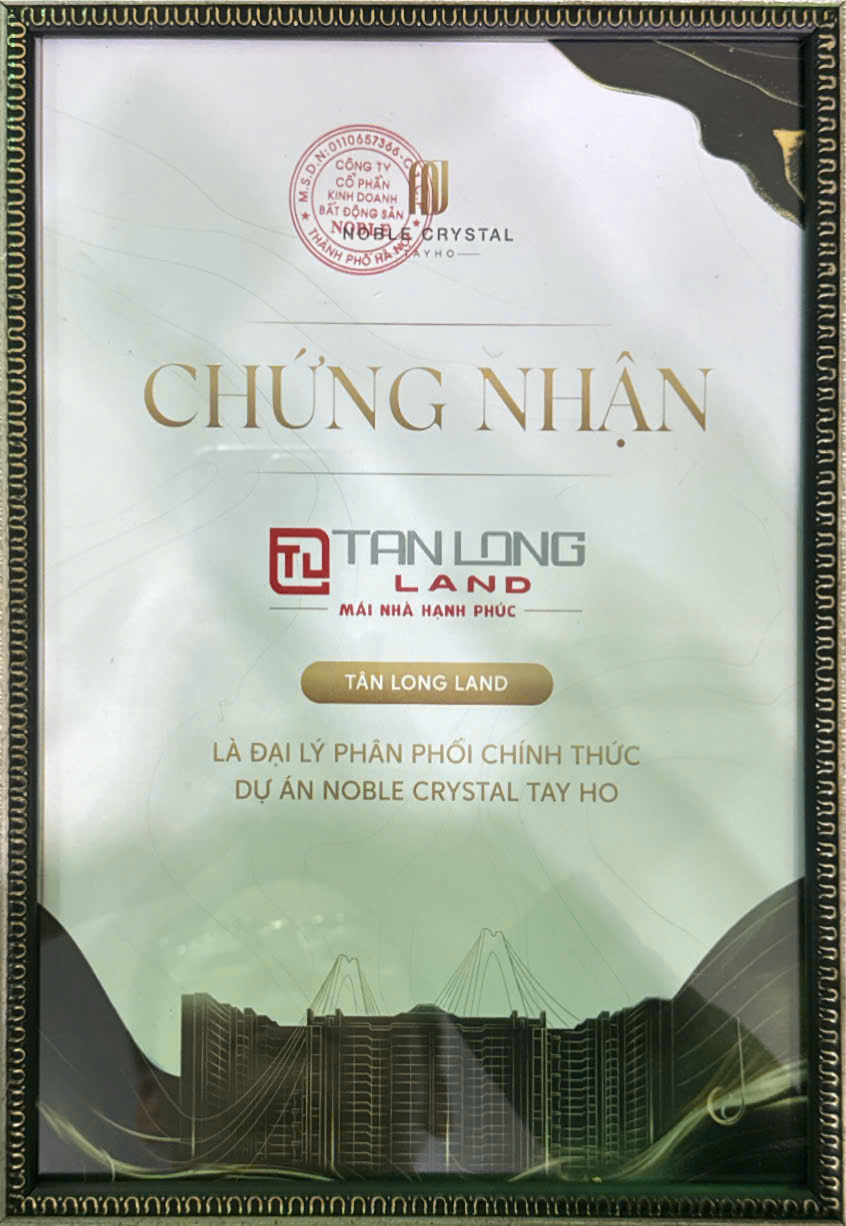 Tân Long Land chính thức phân phối Noble Crystal Tây Hồ