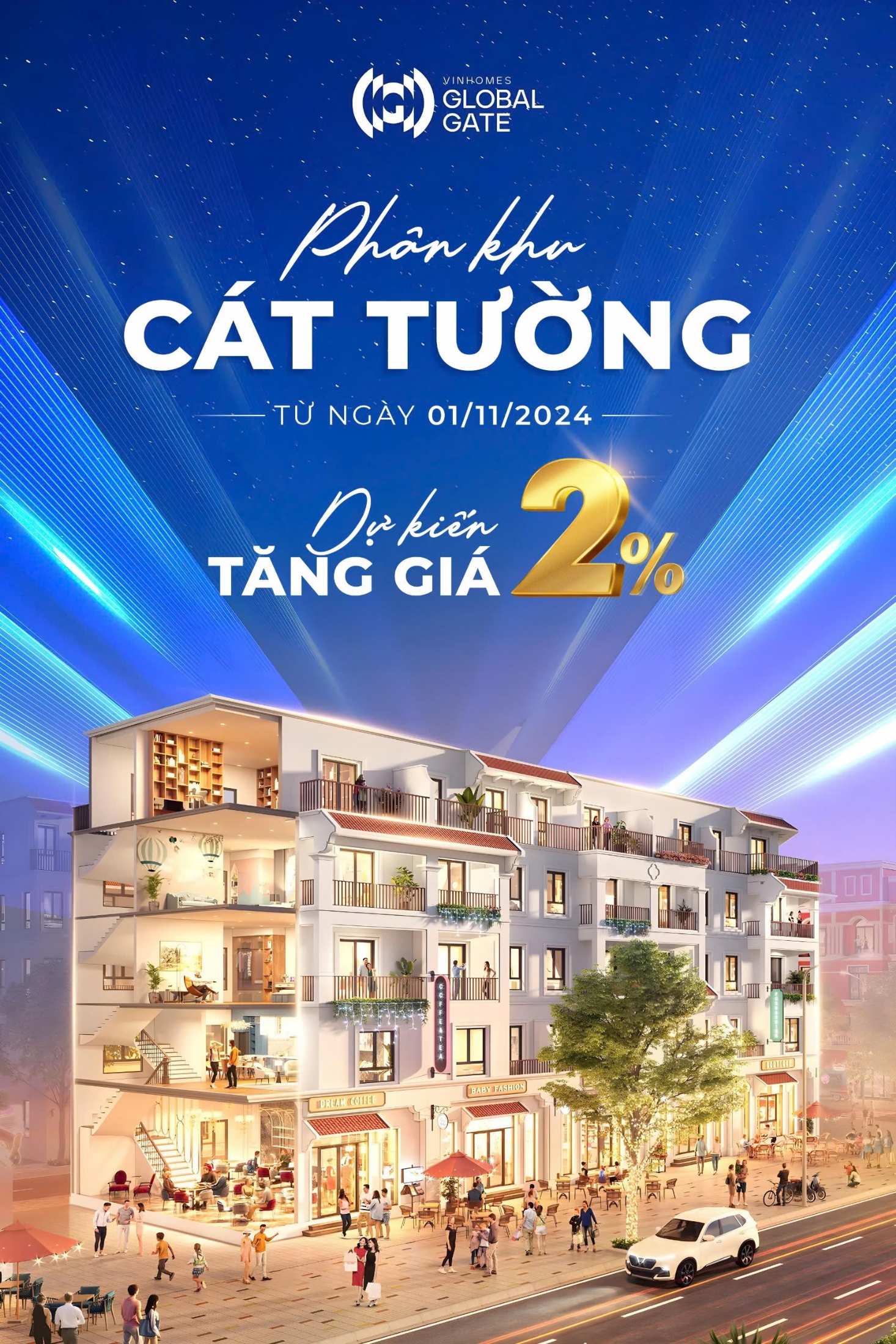  tăng giá dự kiến phân khu Cát Tường Vinhomes Global Gate