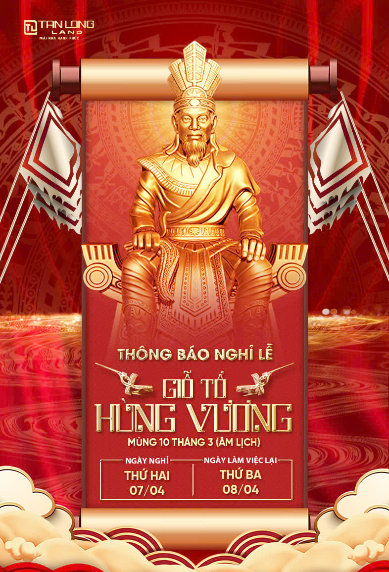 THÔNG BÁO LỊCH NGHỈ LỄ GIỖ TỔ HÙNG VƯƠNG NĂM 2025