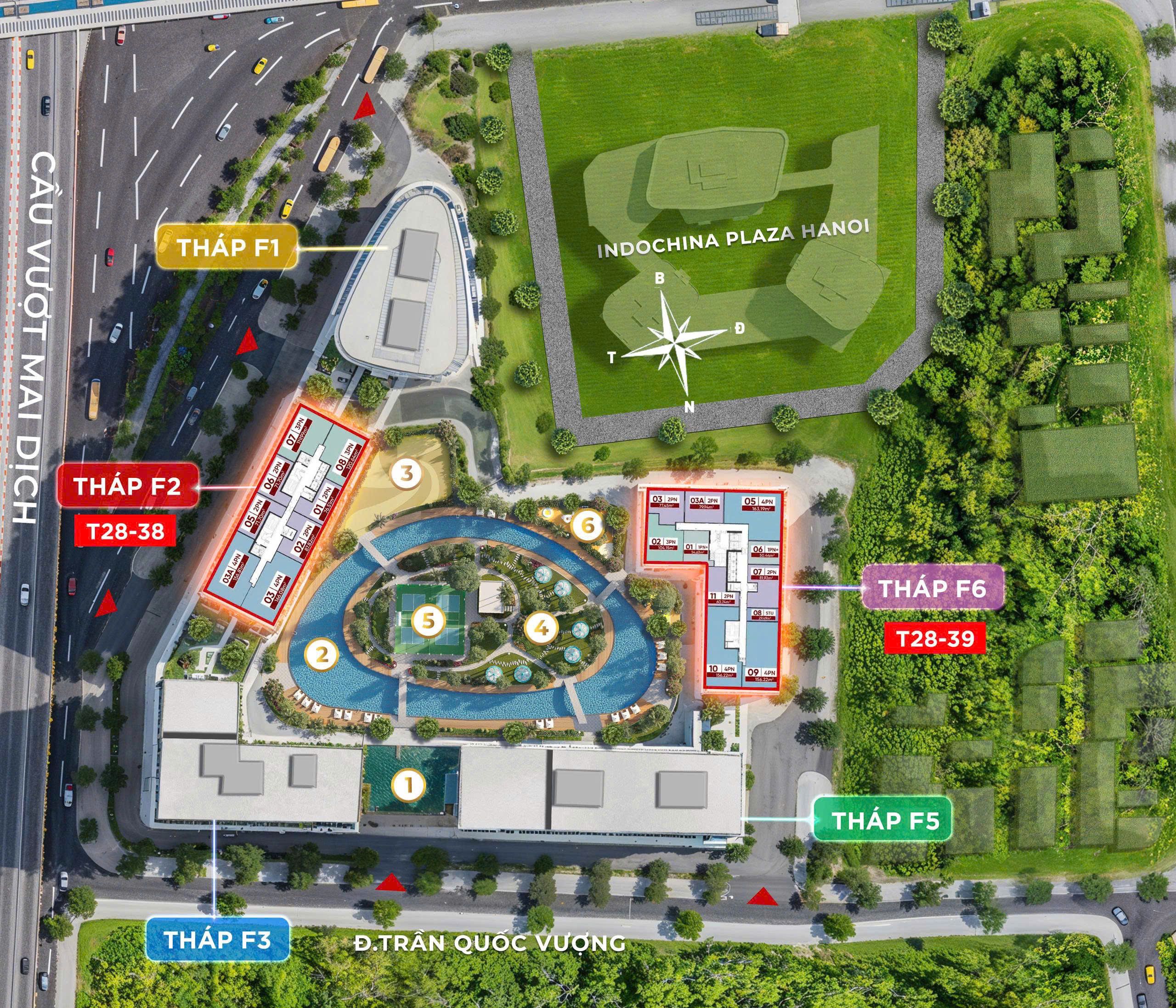 Mặt bằng thiết kế Sun Feliza Suites Xuân Thủy