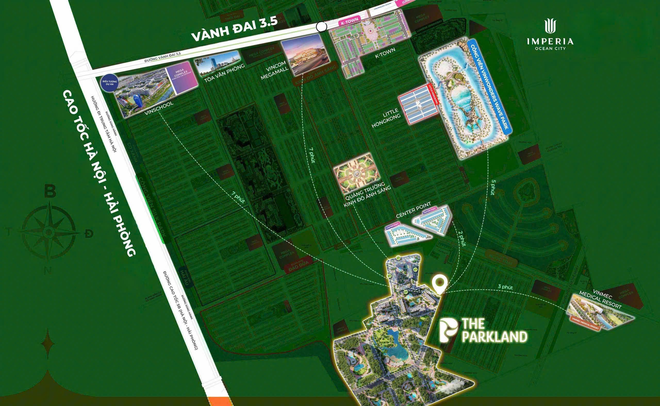 Vị trí The Parkland Imperia Ocean Park 2 - Tâm điểm kết nối phía Đông Hà Nội