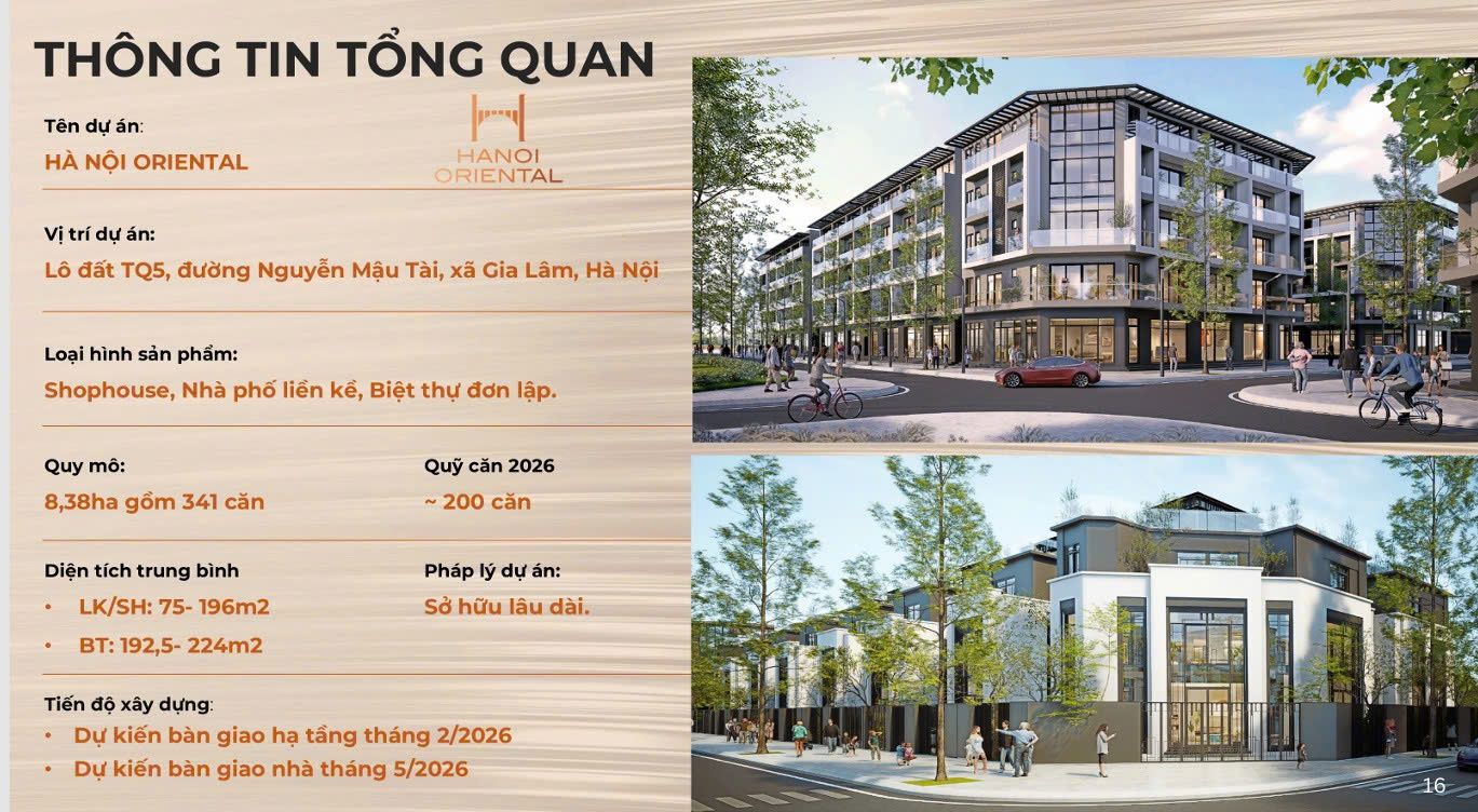 Tổng quan Hanoi Oriental Gia Lâm mở ra chuẩn mực sống thấp tầng mới tại khu Đông Hà Nội