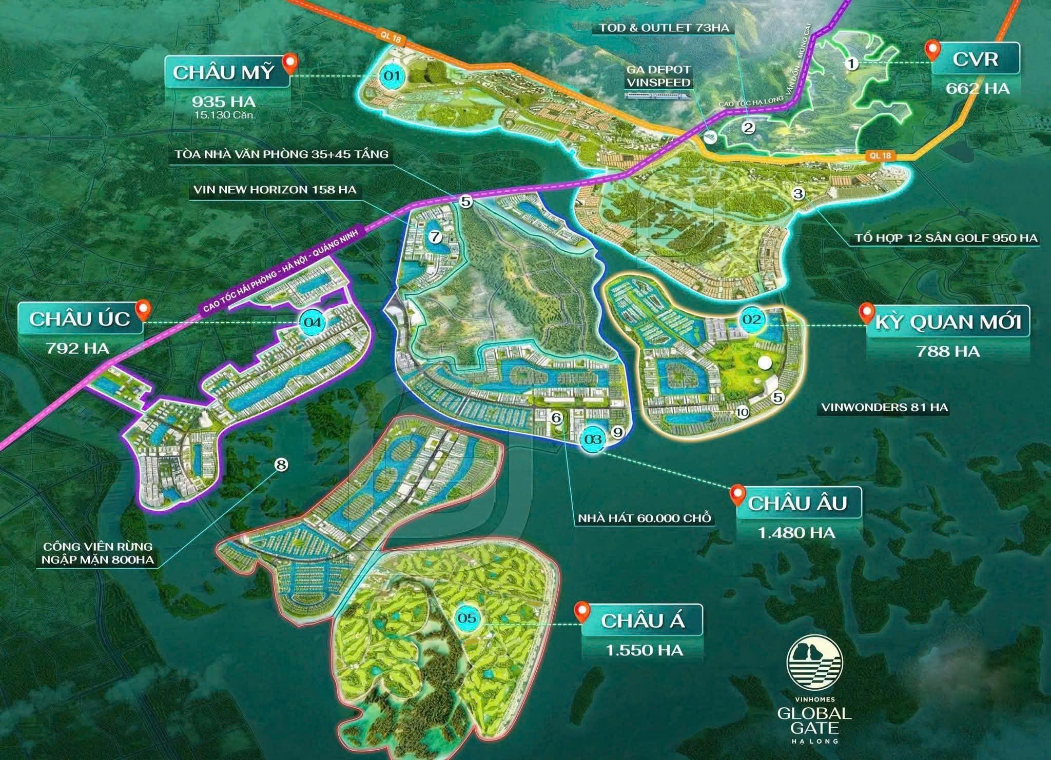 Phân khu Châu Á Vinhomes Global Gate Hạ Long