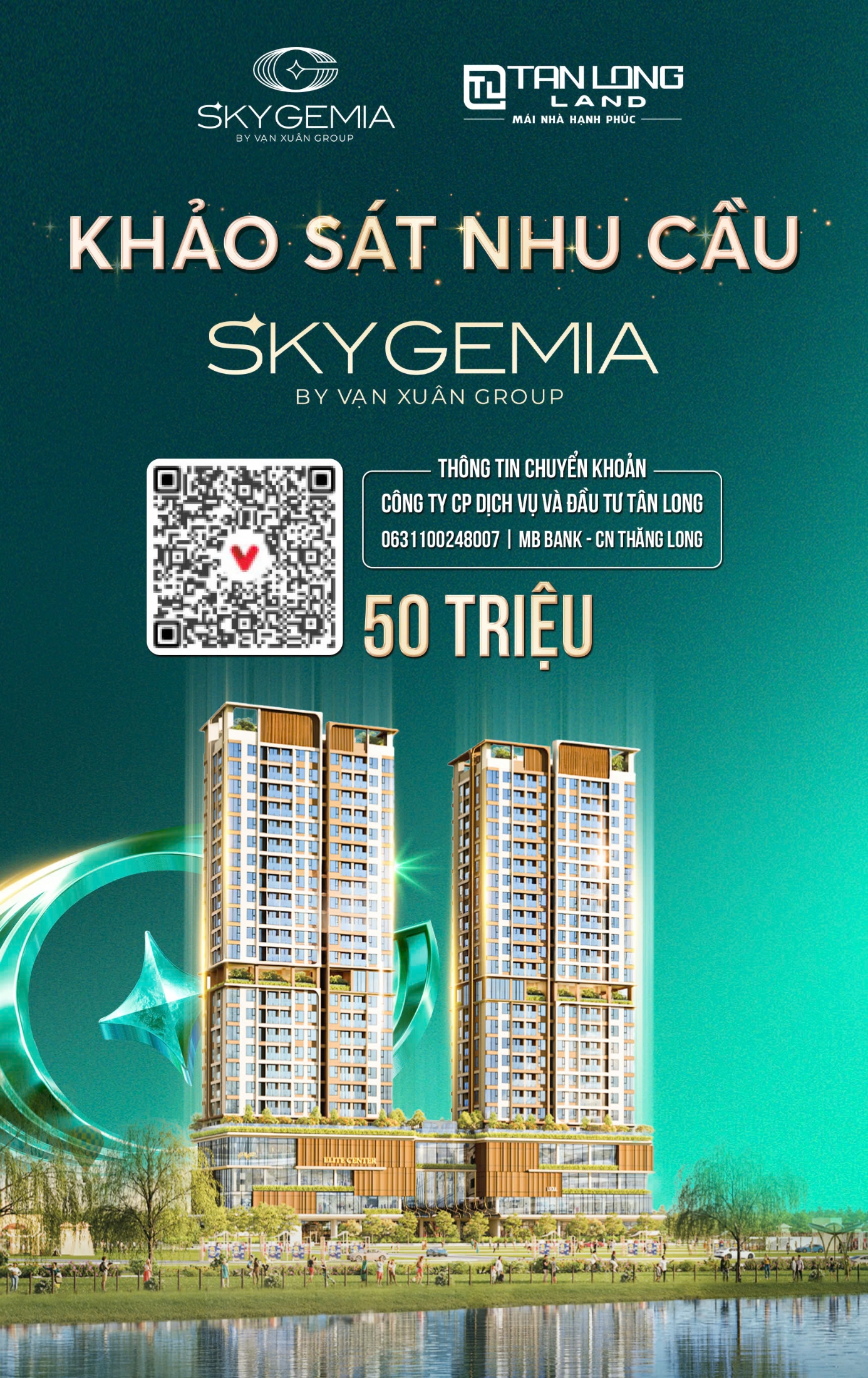 nhận booking chung cư Sky Gemia Hải Dương